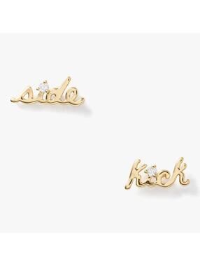 Kate Spade Say Yes Sidekick Stud Earrings Gold/Clear